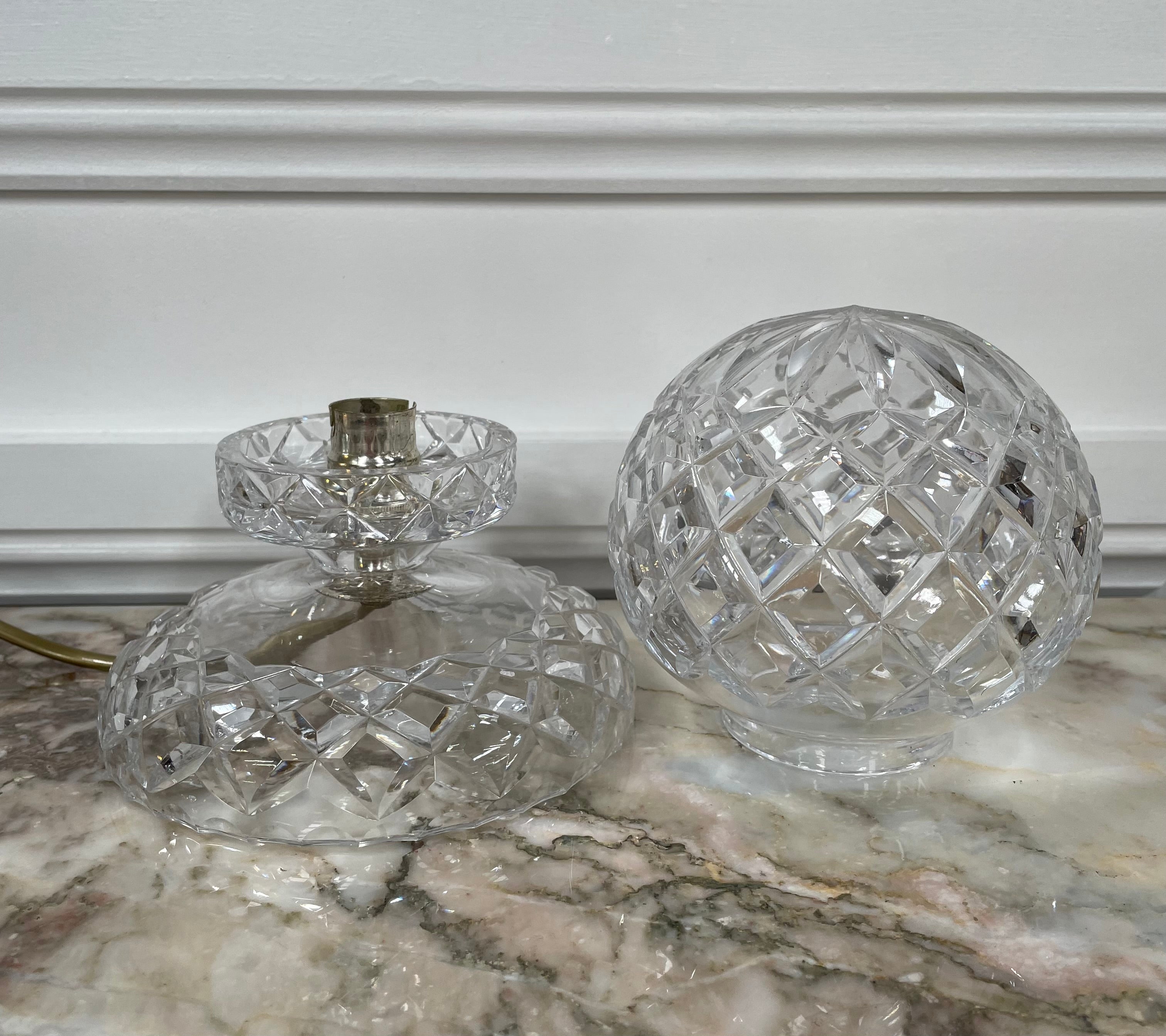 Fabulous Vintage Crystal Round Lamp | Antique & Vintage | Moonee Ponds Antiques | Australia Wide