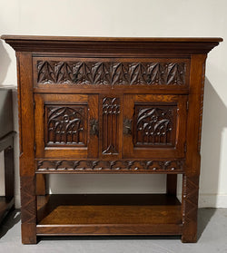 French Oak Gothic Style Buffet | Antique & Vintage | Moonee Ponds Antiques | Australia Wide Delivery