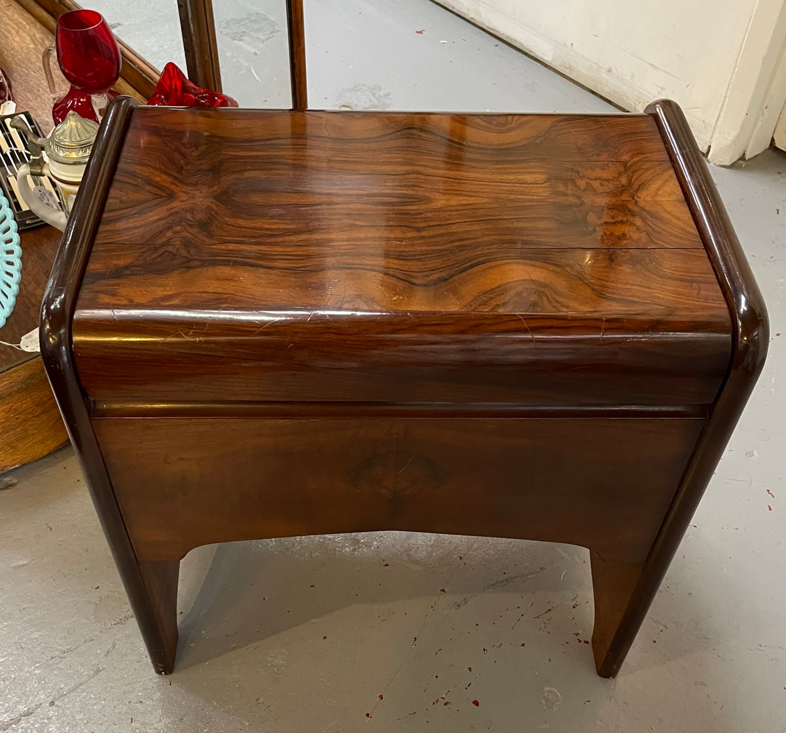Lovely Figured Walnut Piano/Sewing Stool | Antique & Vintage | Moonee Ponds Antiques | Australia Wide Delivery
