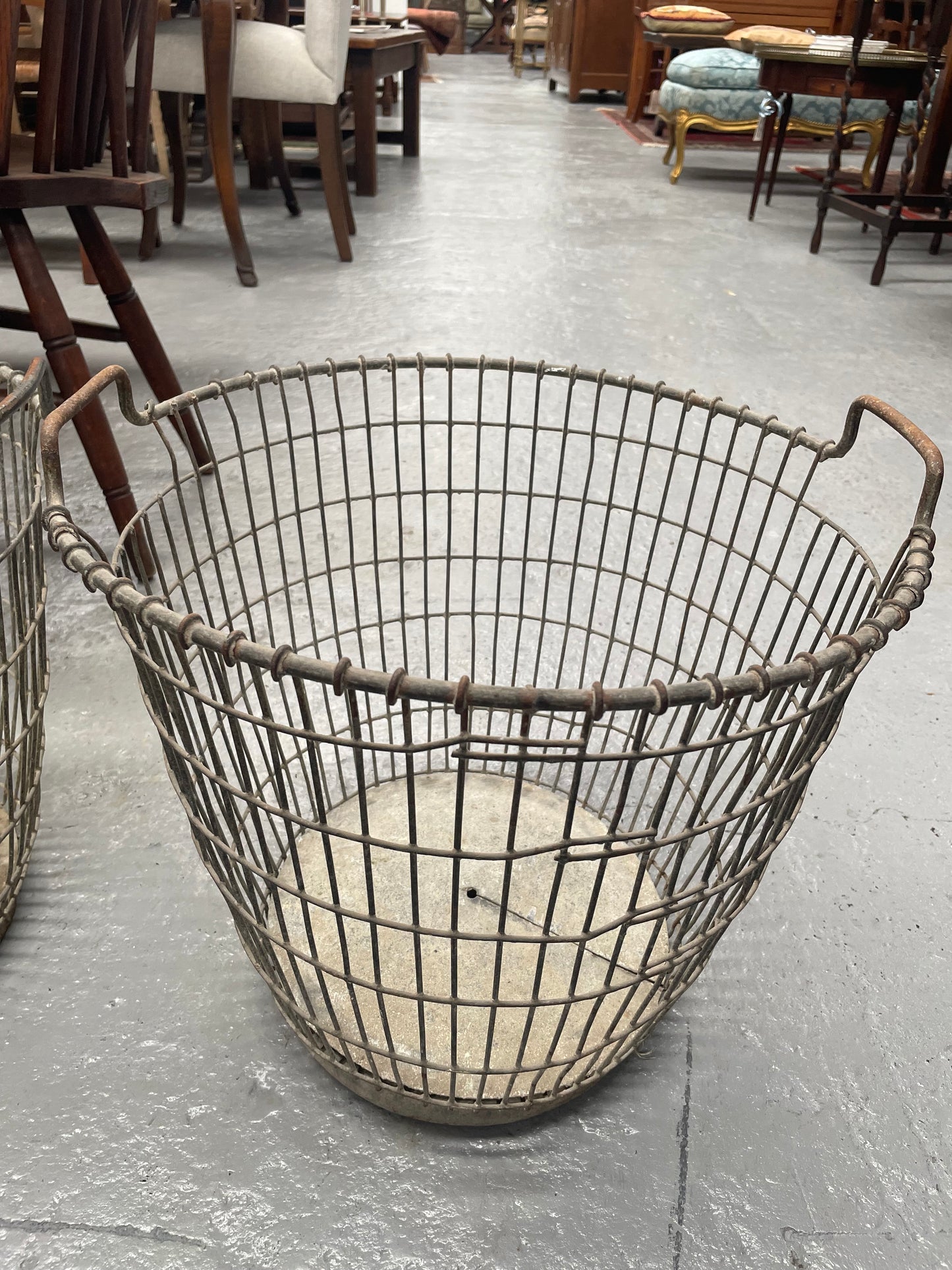 Large French Wire Harvesting Basket