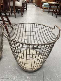 Large French Wire Harvesting Basket | Antique & Vintage | Moonee Ponds Antiques | Australia Wide Delivery