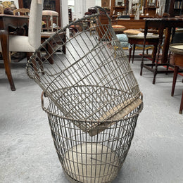 Large French Wire Harvesting Basket