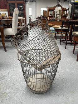 Large French Wire Harvesting Basket | Antique & Vintage | Moonee Ponds Antiques | Australia Wide Delivery