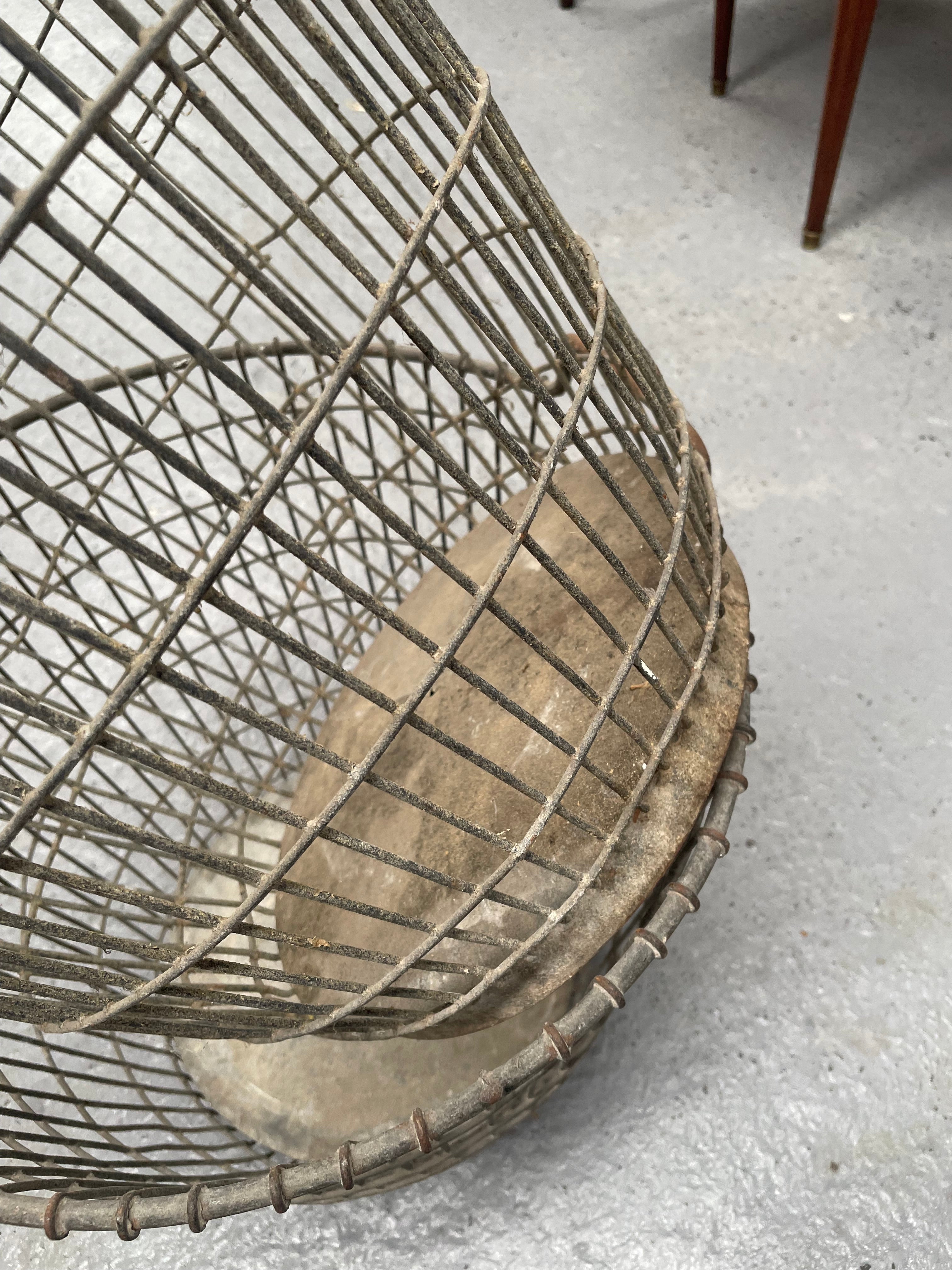 Large French Wire Harvesting Basket | Antique & Vintage | Moonee Ponds Antiques | Australia Wide Delivery