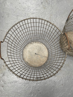 Large French Wire Harvesting Basket | Antique & Vintage | Moonee Ponds Antiques | Australia Wide Delivery