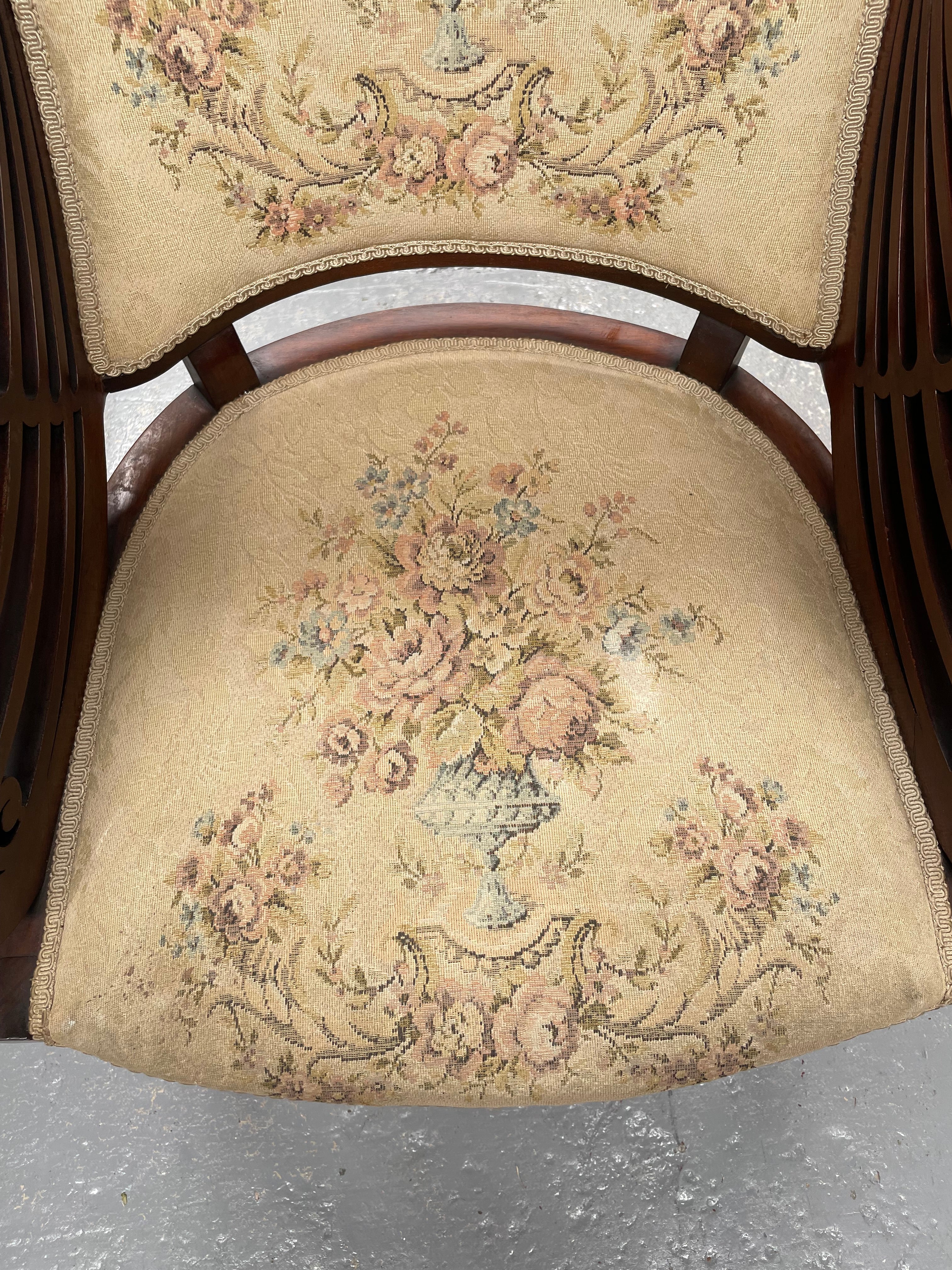 Beautiful Mahogany Inlaid Georgian Style Armchair | Antique & Vintage | Moonee Ponds Antiques | Australia Wide Delivery