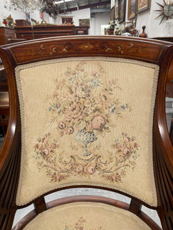 Beautiful Mahogany Inlaid Georgian Style Armchair | Antique & Vintage | Moonee Ponds Antiques | Australia Wide Delivery