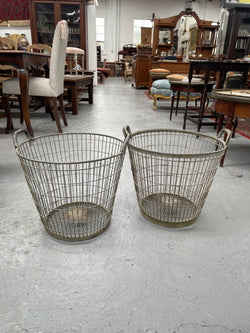 Large French Wire Harvesting Baskets | Antique & Vintage | Moonee Ponds Antiques | Australia Wide Delivery