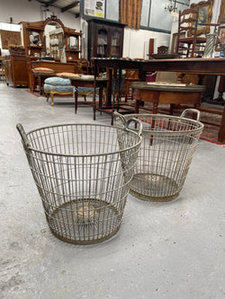 Large French Wire Harvesting Baskets | Antique & Vintage | Moonee Ponds Antiques | Australia Wide Delivery