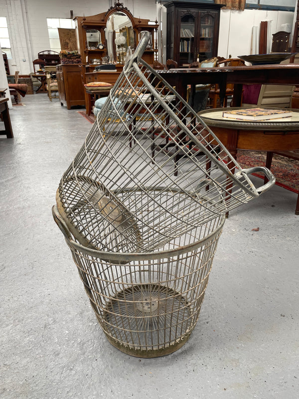 Lovely Rustic French Harvest Wire Baskets in good condition. Please see photos as they form part of the description. There are 2 available in this size. Price is for