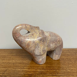 Vintage Carved Stone Zimbabwe Elephant