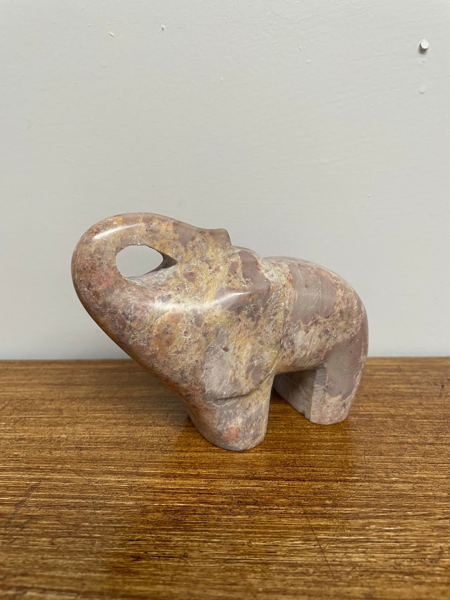 Vintage Carved Stone Zimbabwe Elephant