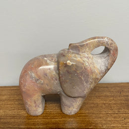 Vintage Carved Stone Zimbabwe Elephant