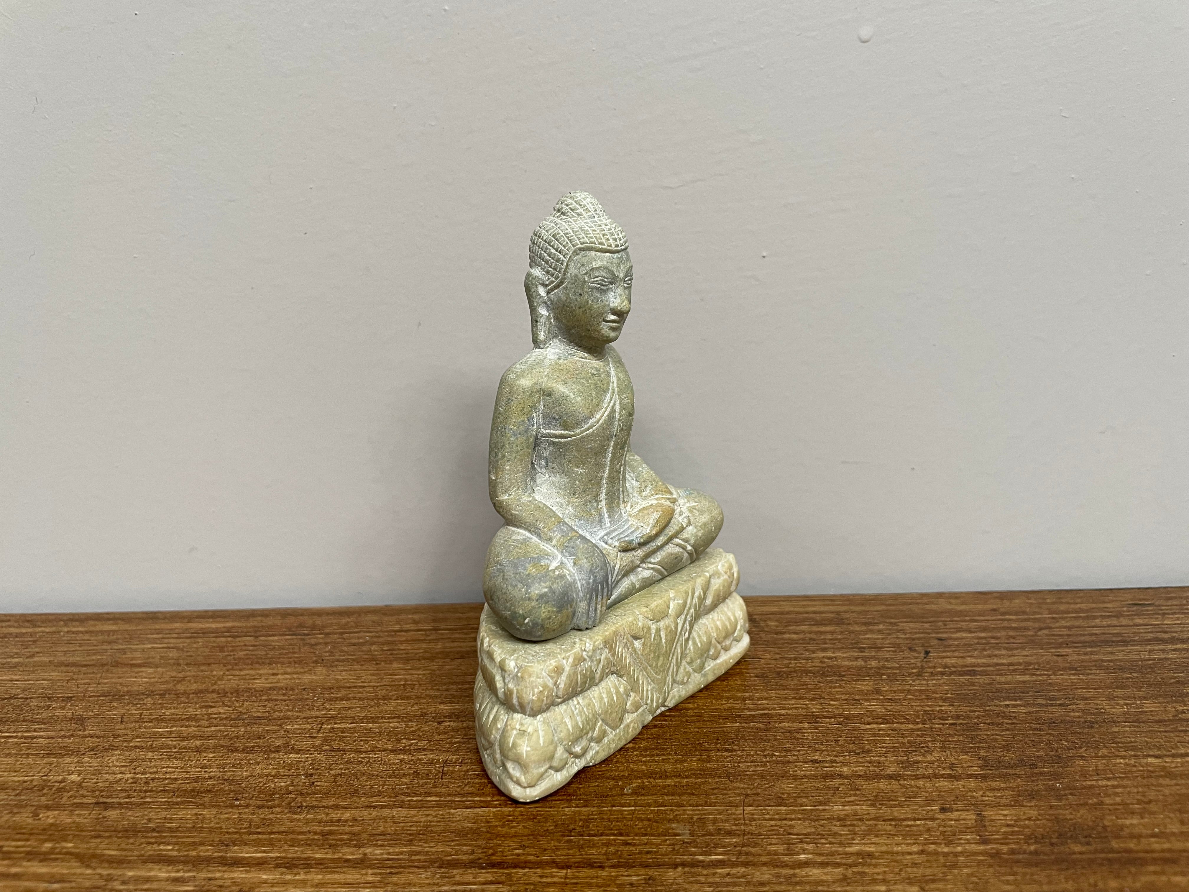 Vintage Chinese Jade/Hardstone Carved Bhudda