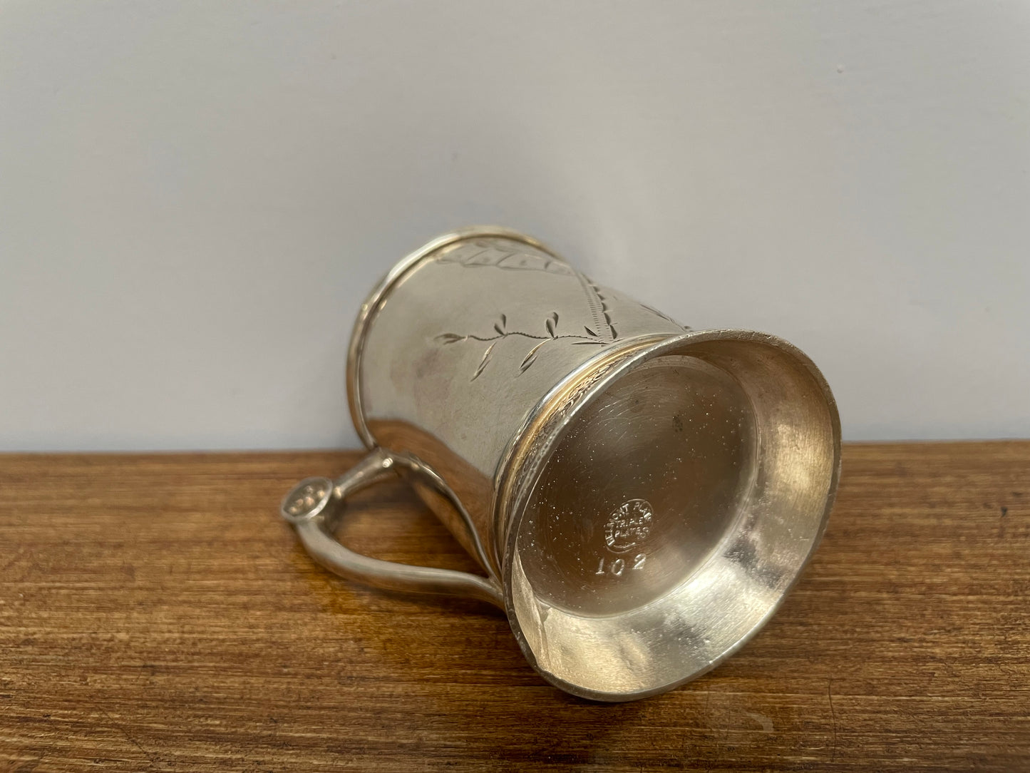 Good Quality Victorian Silver Plate Christening Cup