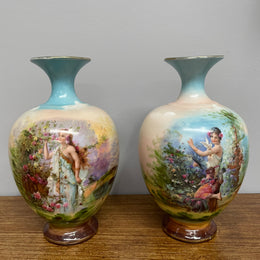 Pair of Pretty Antique Austrian Vases