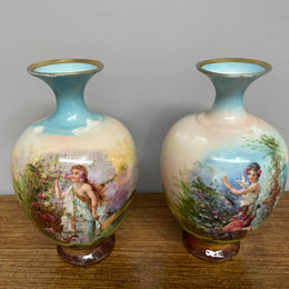 Pair of Pretty Antique Austrian Vases