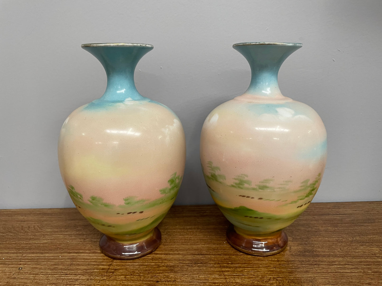 Pair of Pretty Antique Austrian Vases