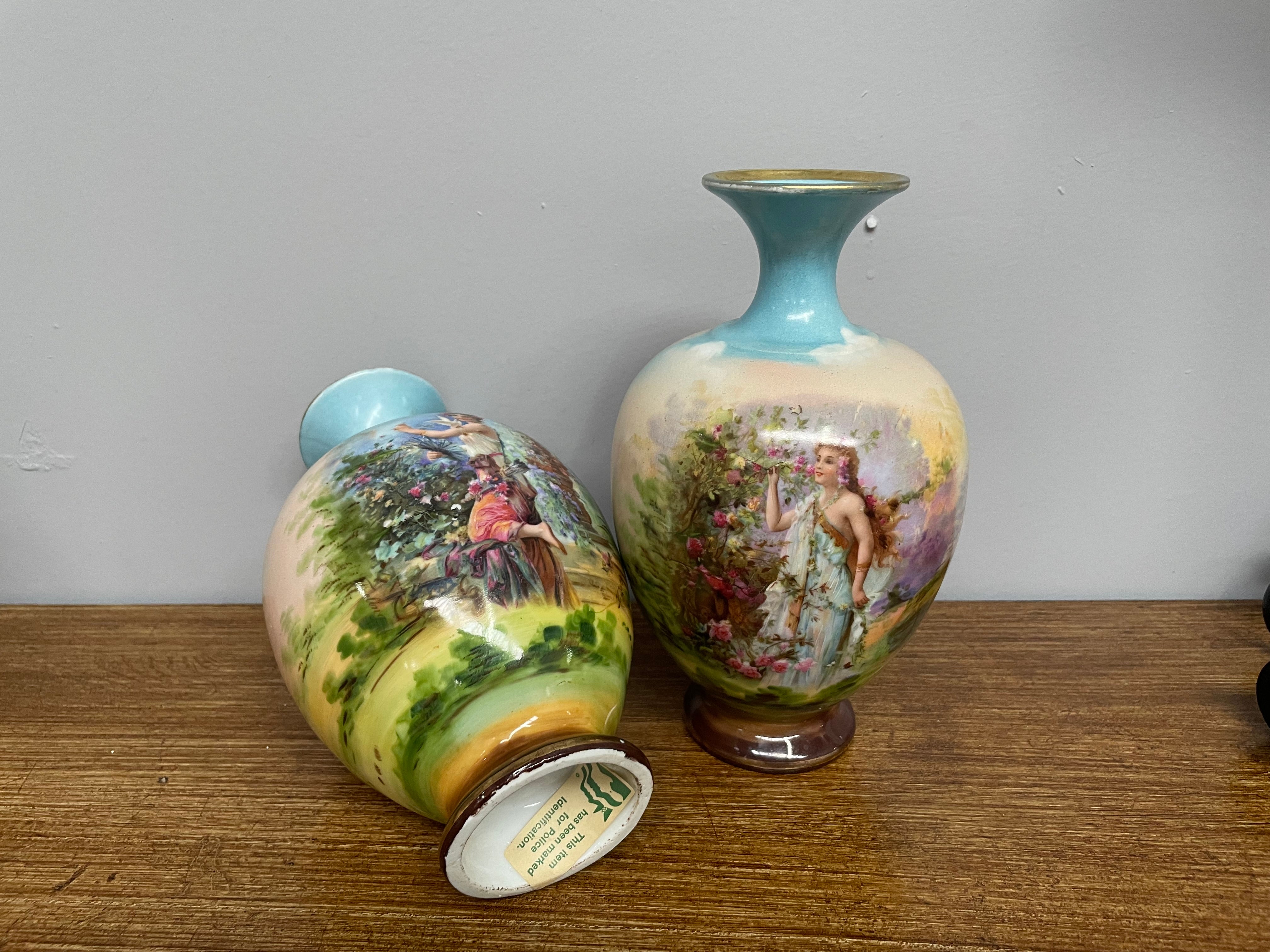 Pair of Pretty Antique Austrian Vases | Antique & Vintage | Moonee Ponds Antiques | Australia Wide Delivery