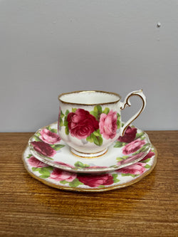 Royal Albert Old English Rose Trio | Antique & Vintage | Moonee Ponds Antiques | Australia Wide Delivery