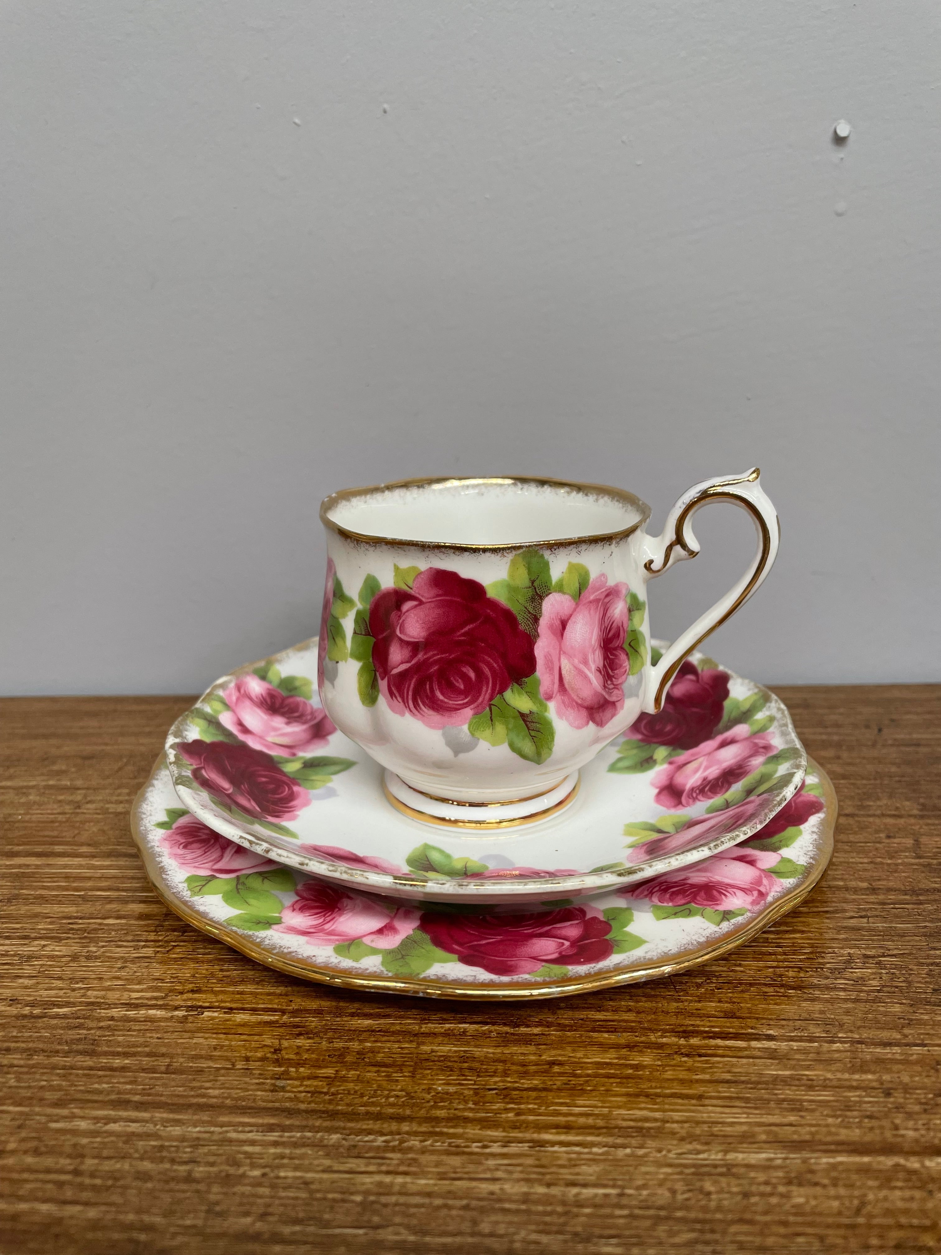 Royal Albert Old English Rose Trio | Antique & Vintage | Moonee Ponds Antiques | Australia Wide Delivery