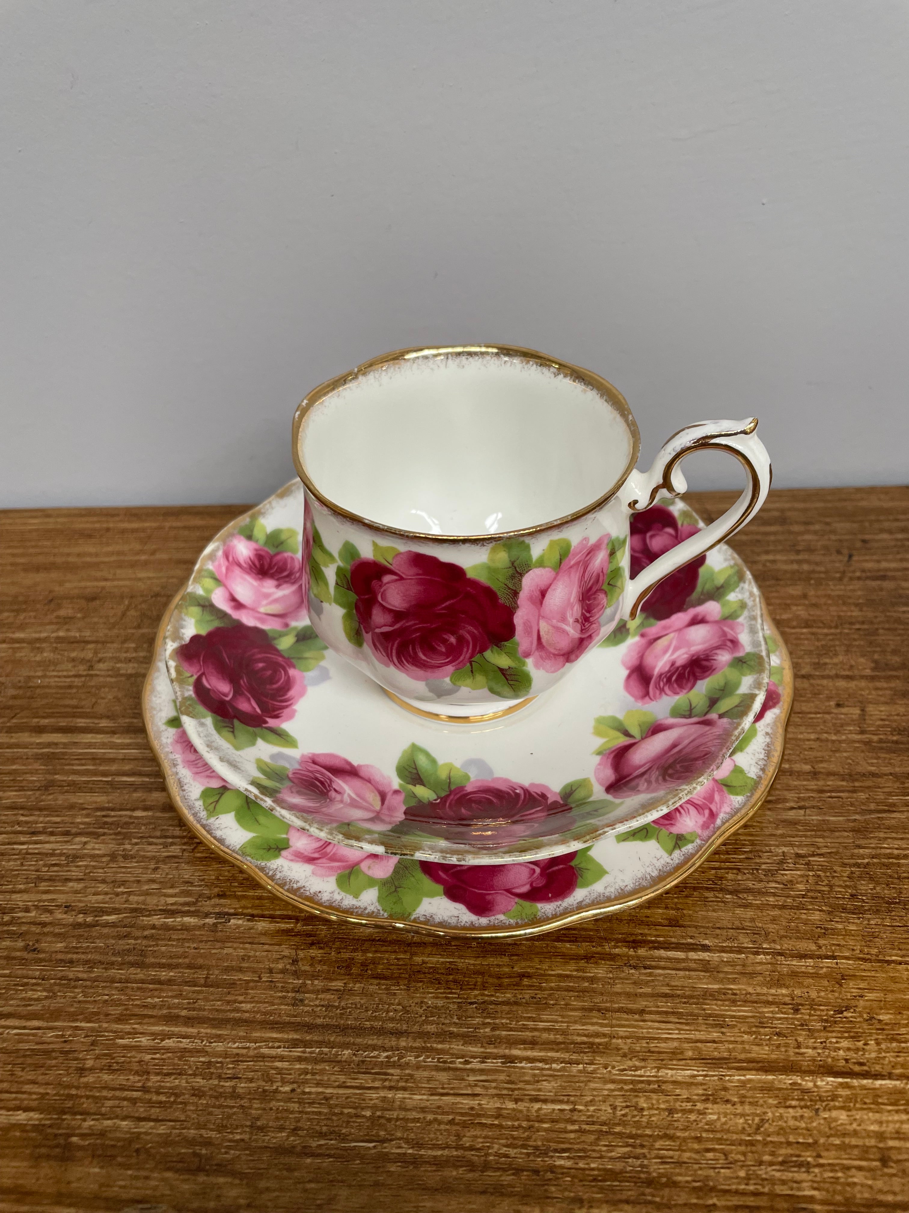 Royal Albert Old English Rose Trio | Antique & Vintage | Moonee Ponds Antiques | Australia Wide Delivery