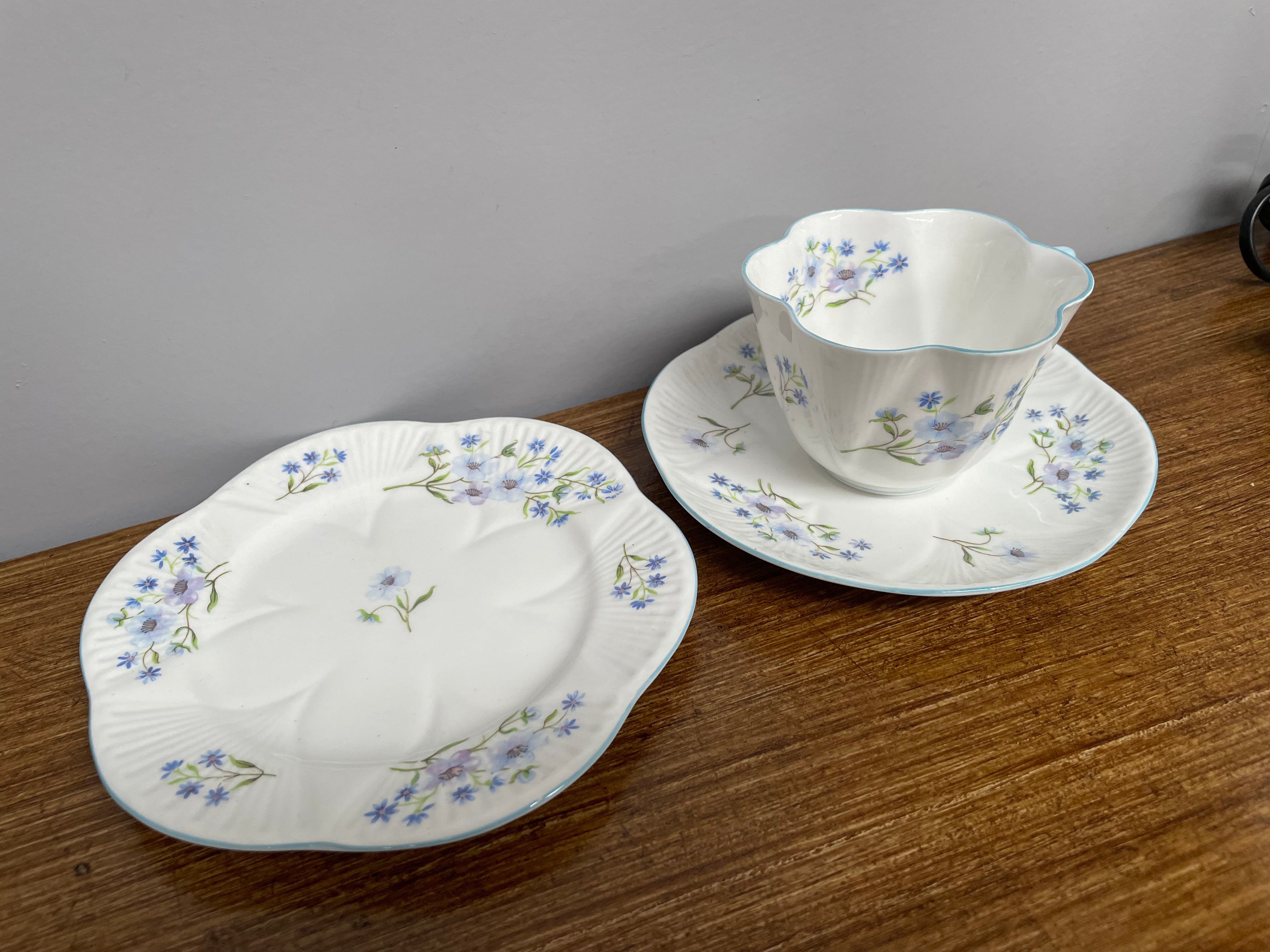 Charming Shelley Blue Rock Trio | Antique & Vintage | Moonee Ponds Antiques | Australia Wide Delivery