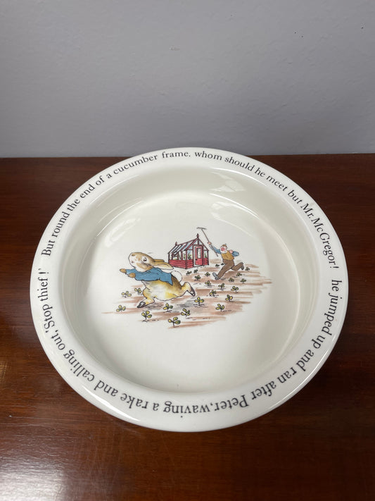 Vintage Wedgwood Peter Rabbit Beatrix Potter Children's Bowl Dish