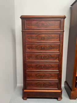 Louis Phillipe Style Flame Mahogany Secretaire Drawers | Antique & Vintage | Moonee Ponds Antiques | Australia Wide Delivery