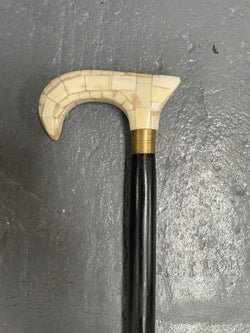 Vintage Walking Stick With Bone Handle & Ebony Wood | Antique & Vintage | Moonee Ponds Antiques | Australia Wide Delivery