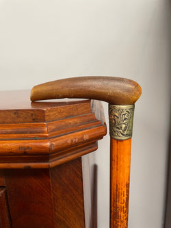 Antique Walking Stick With a Bone Handle EPNS Engraved Mount | Antique & Vintage | Moonee Ponds Antiques | Australia Wide Delivery