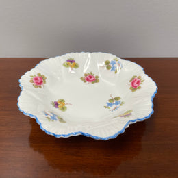 Shelley Rose, Pansy, Forget Me Not Pattern, Blue Edged Pin dish