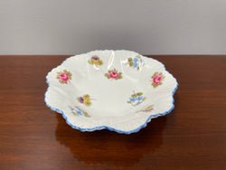 Shelley Rose, Pansy, Forget Me Not Pattern, Blue Edged Pin dish | Antique & Vintage | Moonee Ponds Antiques | Australia Wide Delivery