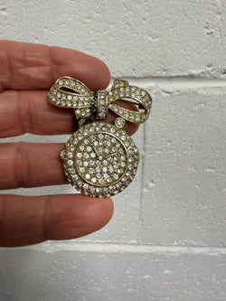 Charming Vintage Rhinestone Brooch On A Gold Tone Base | Antique & Vintage | Moonee Ponds Antiques | Australia Wide Delivery