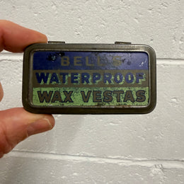 "Bells" Waterproof Wax Vesta Match Tin