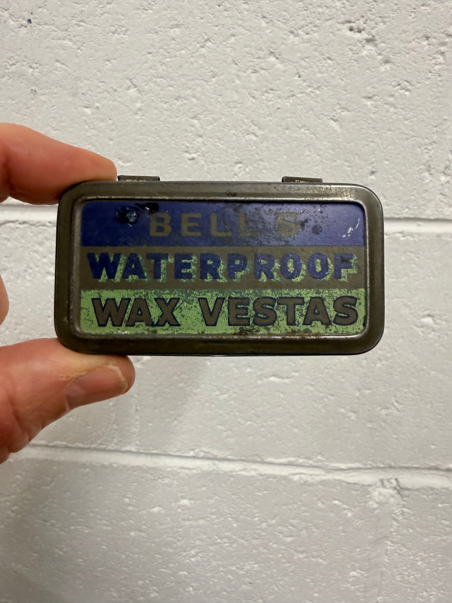 "Bells" Waterproof Wax Vesta Match Tin