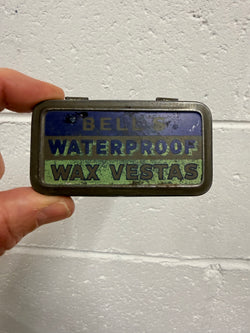 "Bells" Waterproof Wax Vesta Match Tin | Antique & Vintage | Moonee Ponds Antiques | Australia Wide Delivery
