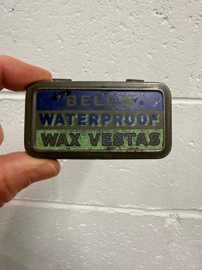 "Bells" Waterproof Wax Vesta Match Tin