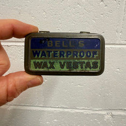 "Bells" Waterproof Wax Vesta Match Tin