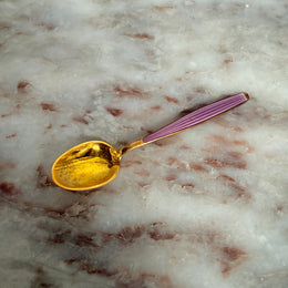 Vintage Norwegian Gilded Sterling Silver & Enamel Spoons