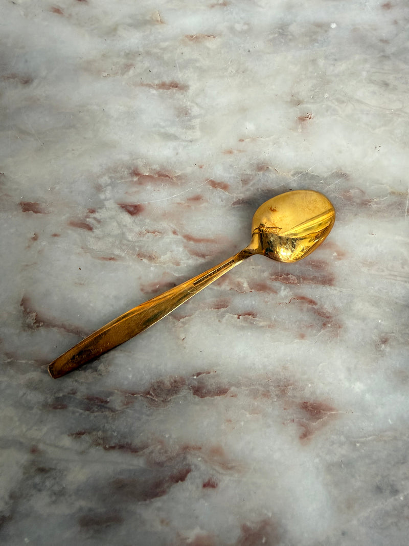 Vintage Norwegian Gilded Sterling Silver & Enamel Spoons