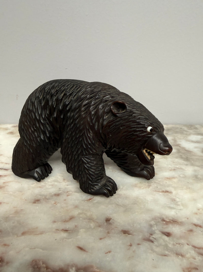 Vintage Carved Black Forest Bear