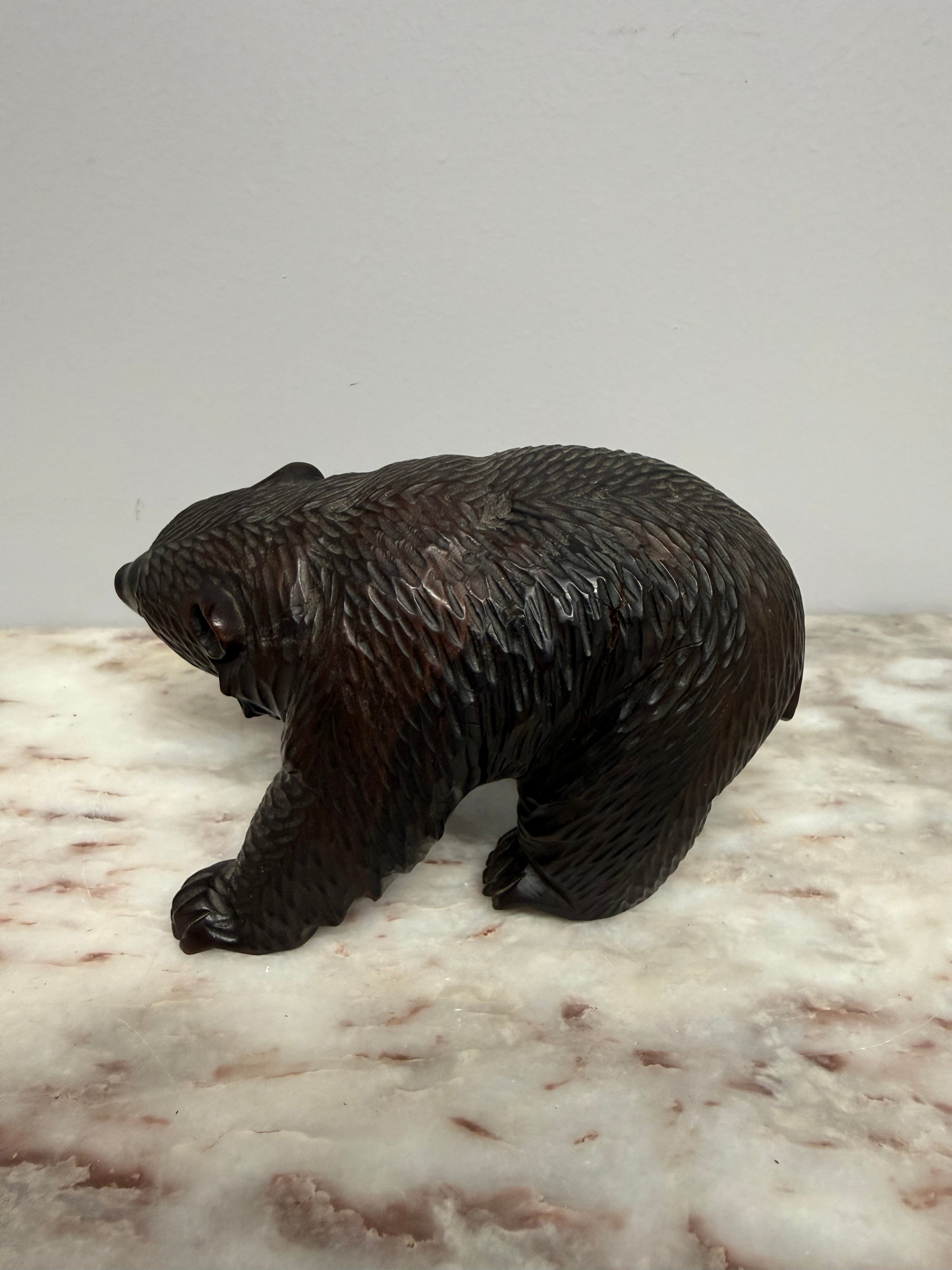 Vintage Carved Black Forest Bear