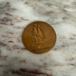 Vintage French Commerative Bronze Medal