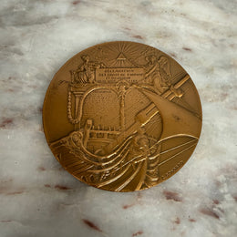 Vintage French Commerative Bronze Medal