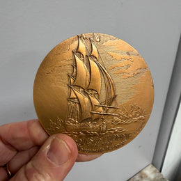 Vintage French Commerative Bronze Medal