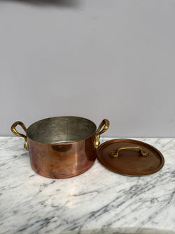 Antique French Copper & Brass Lidded Pot | Antique & Vintage | Moonee Ponds Antiques | Australia Wide Delivery
