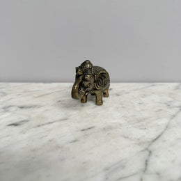 Vintage Silvered Brass Elephant Figure