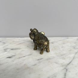 Vintage Silvered Brass Elephant Figure