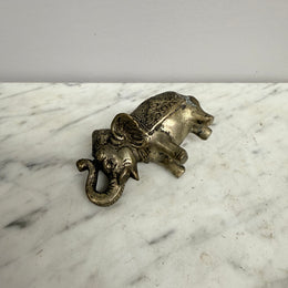 Vintage Silvered Brass Elephant Figure